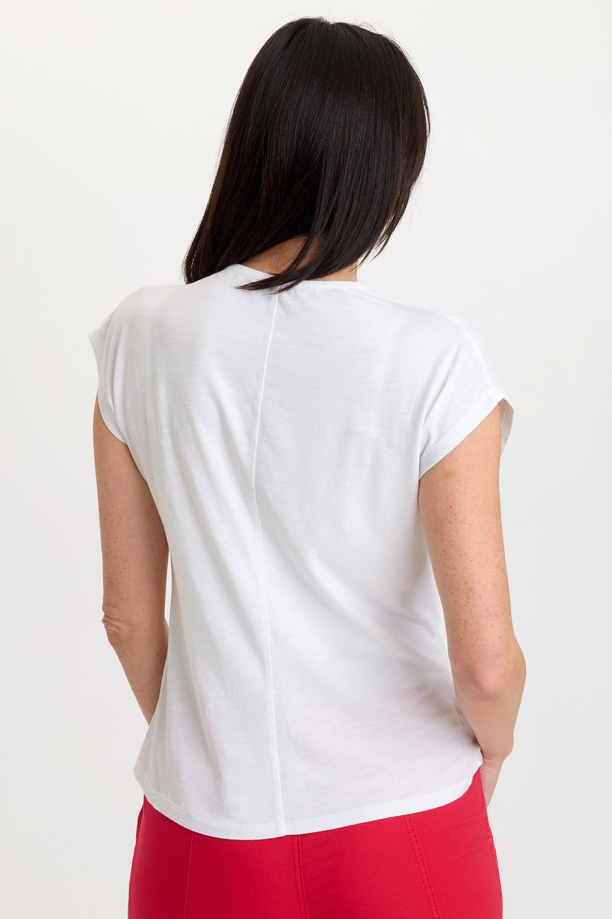 Arwen Soft Jersey Mock Neck Tee