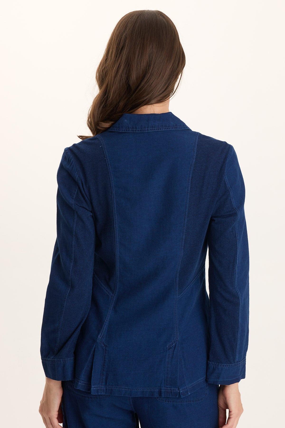 Thurman Indigo Twill Single-Button Blazer