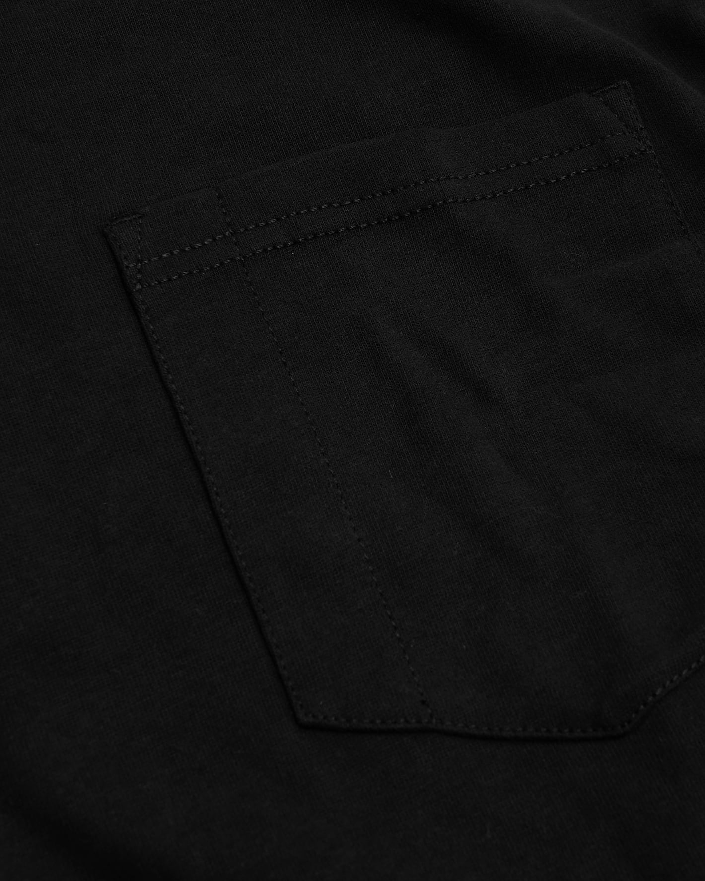Black Tall Heavyweight Long Sleeve Pocket Crew