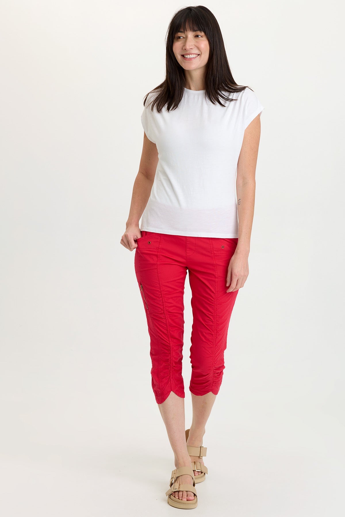 Arwen Soft Jersey Mock Neck Tee