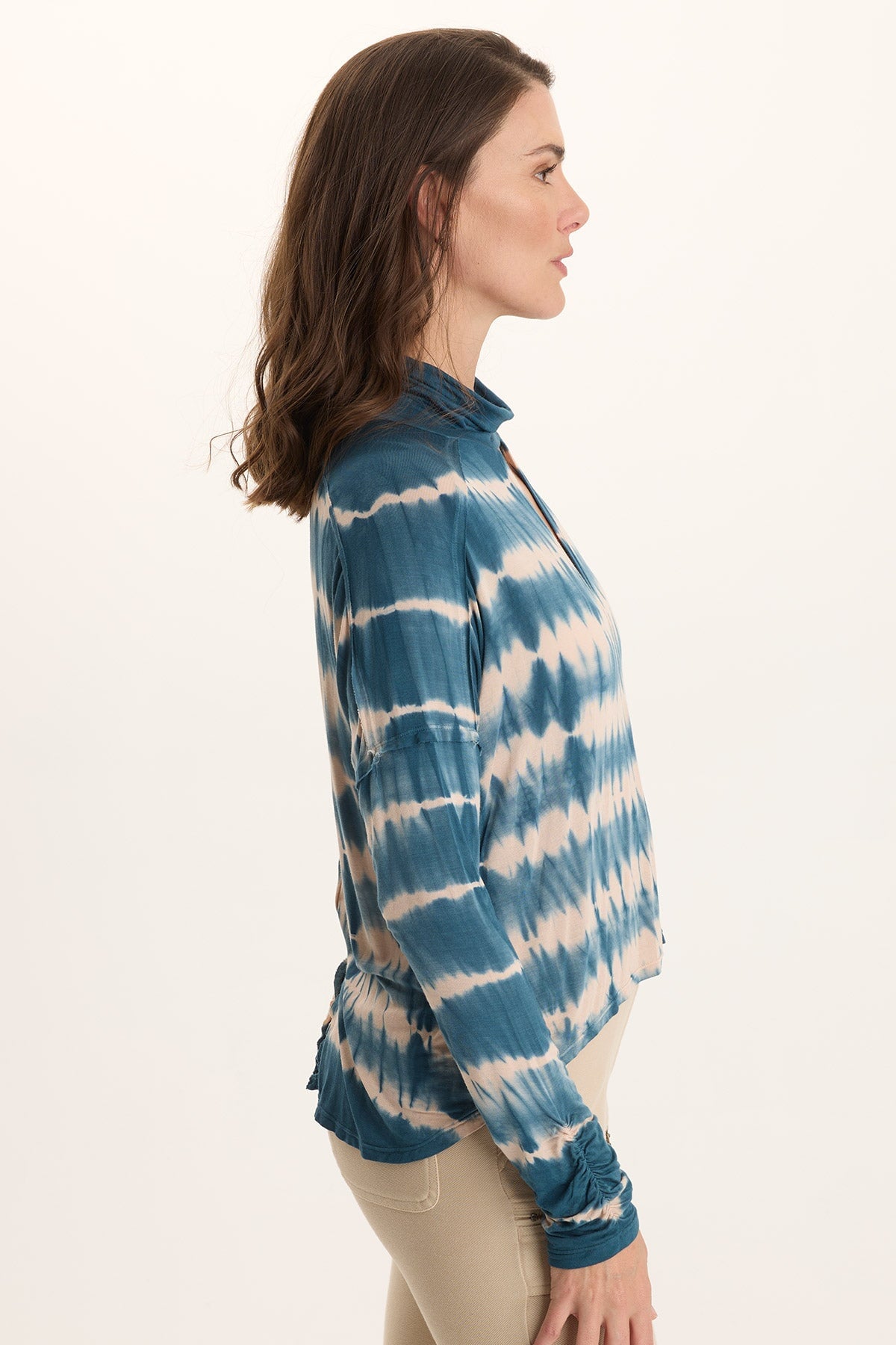 Norda Soft Stretch Jersey Mock-Neck Keyhole Top