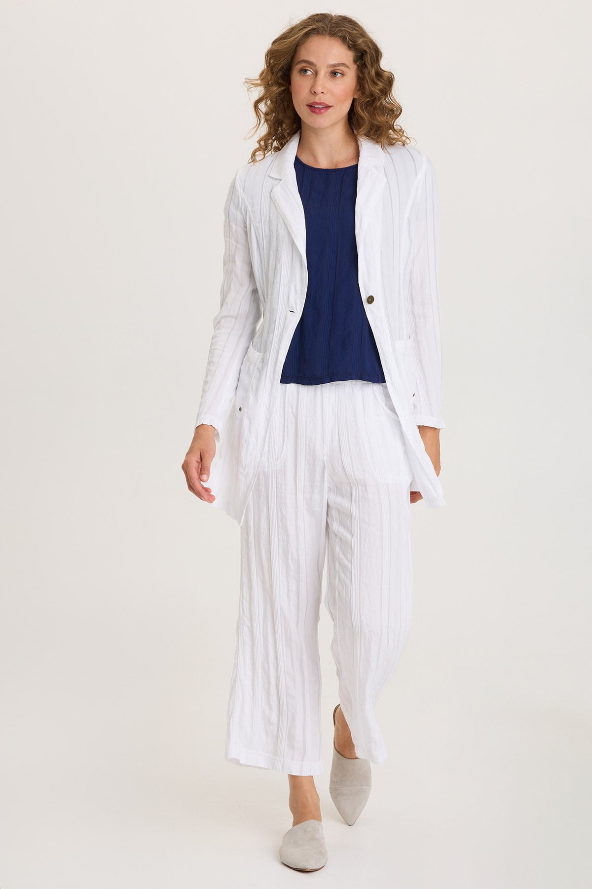 Carruth Textured Stripe Flared Leg Crop