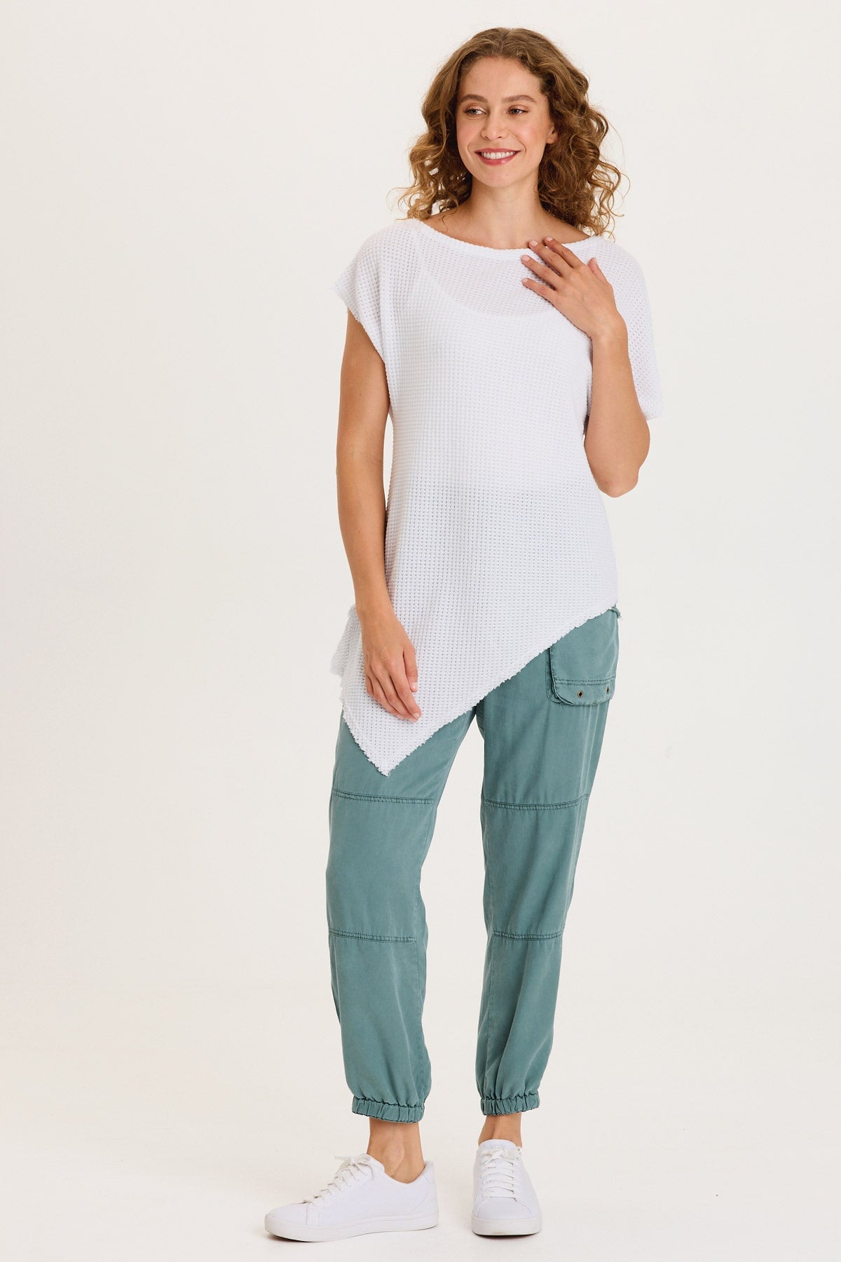 Imrie Off-Shoulder Asymmetrical Hem Top
