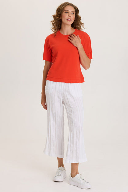 Cairns Longer Short Sleeve Double Hem Tee