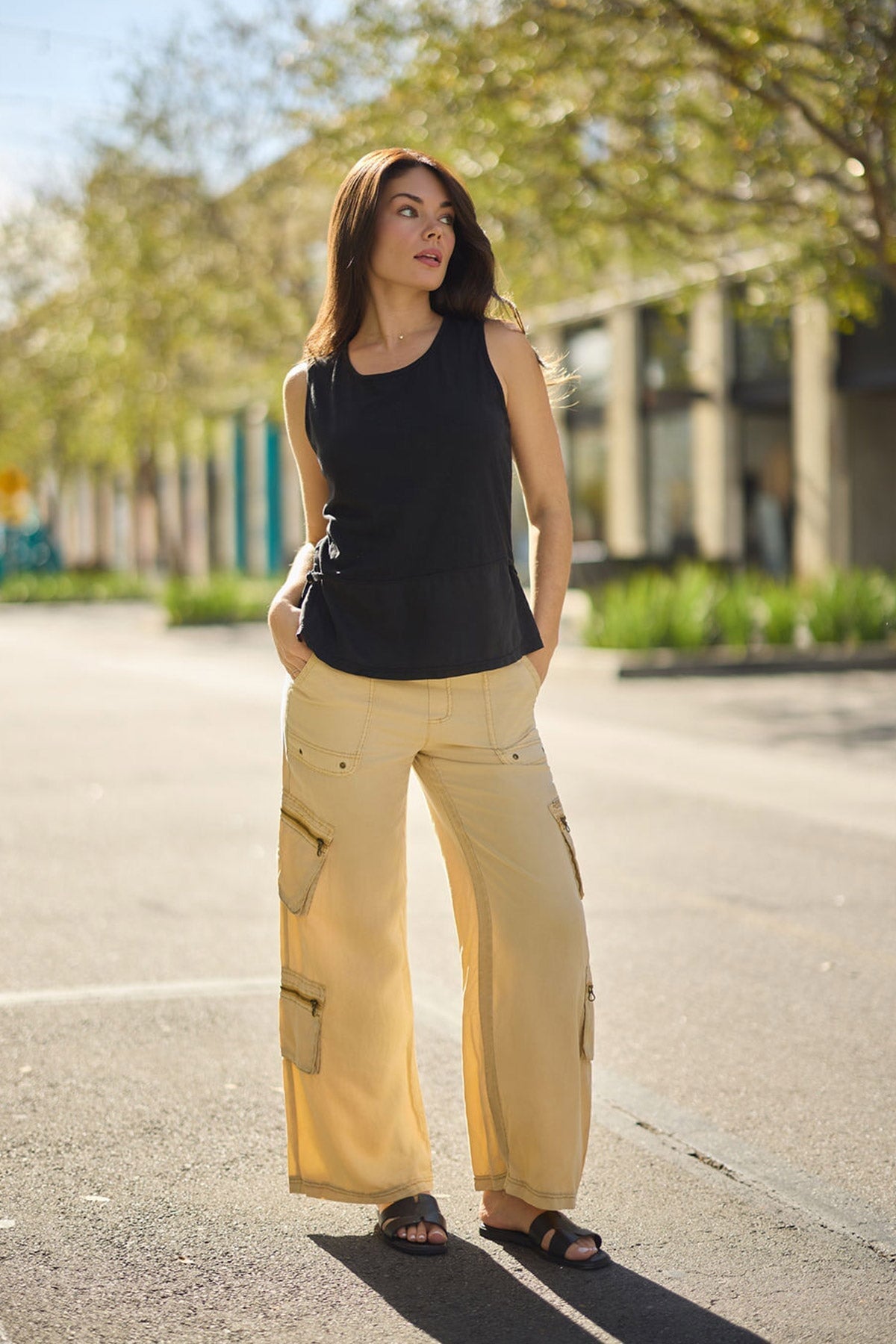 Enna Cinchable Twill Tank