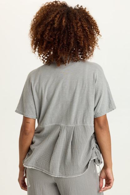 Creston Gauze Snap-Up Top