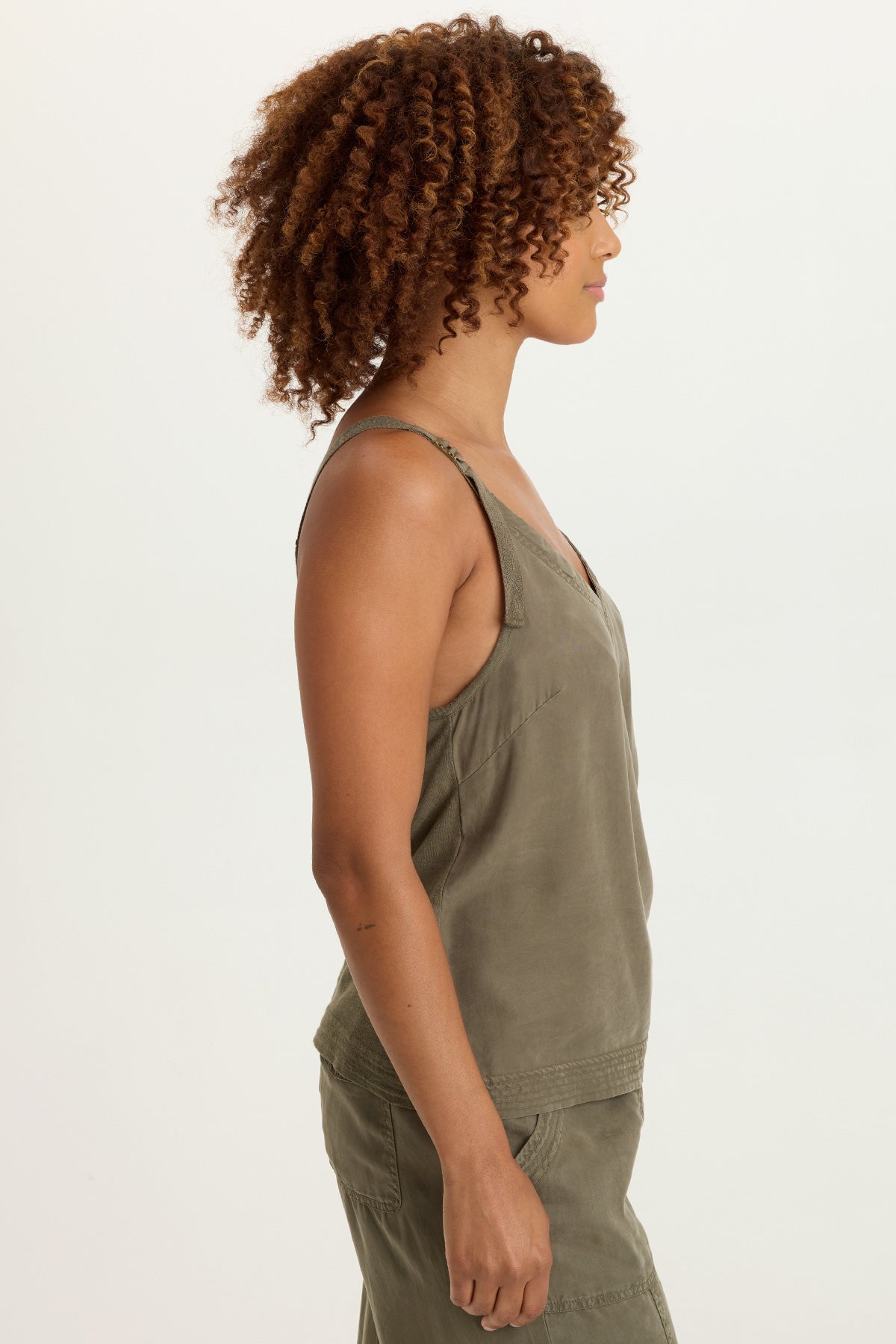 Faizon Twill Buckle Straps Tank
