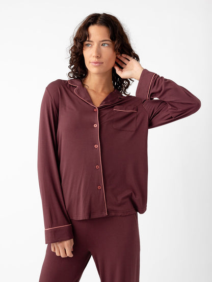 Women's Bamboo Stretch-Knit Long Sleeve Pajama Set - Last Chance