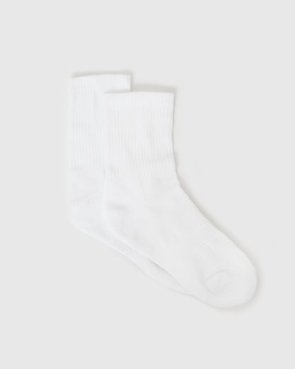White Half Crew Socks 6-Pack