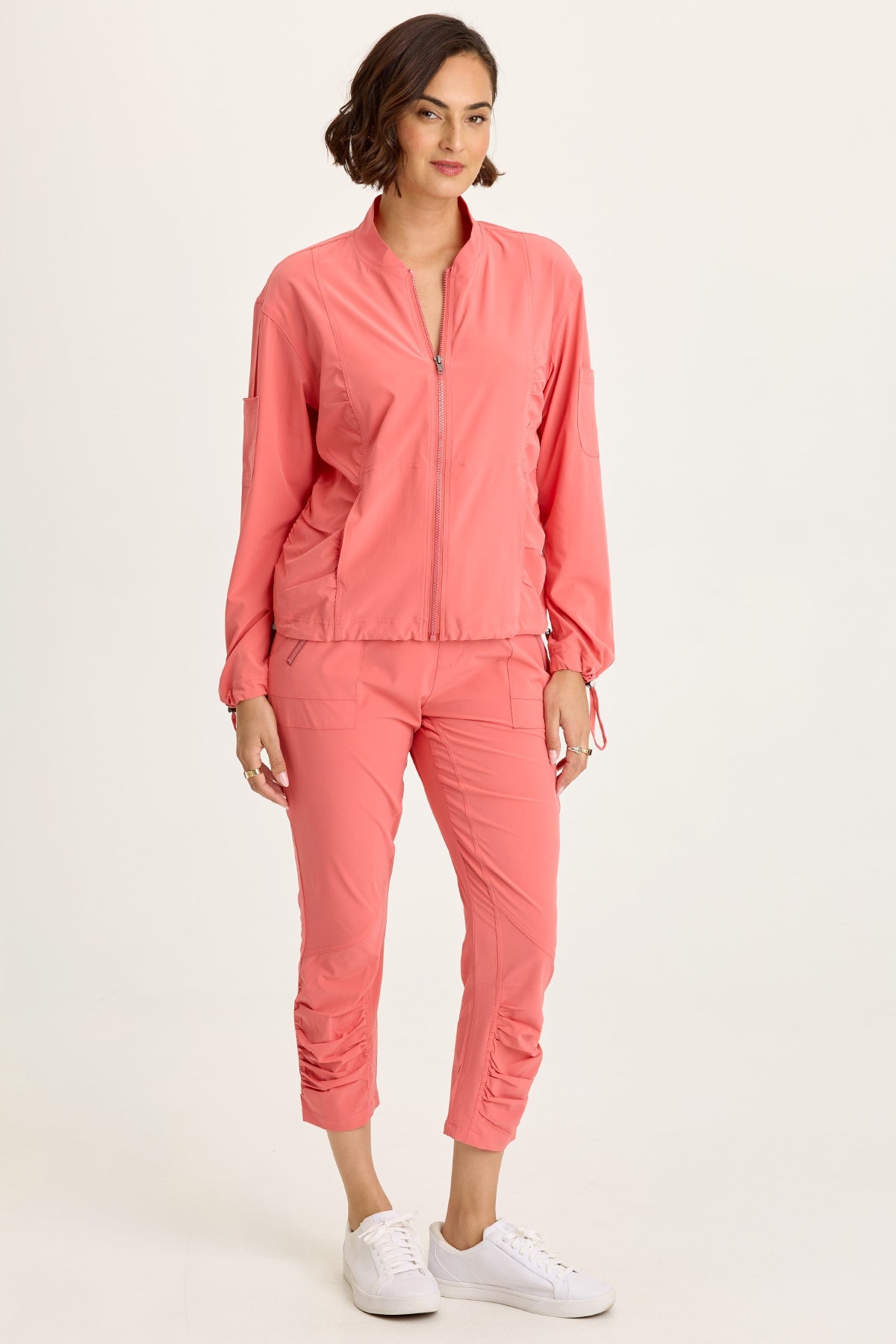 Aksana Whisper Stretch Ruched Active Slim Pant