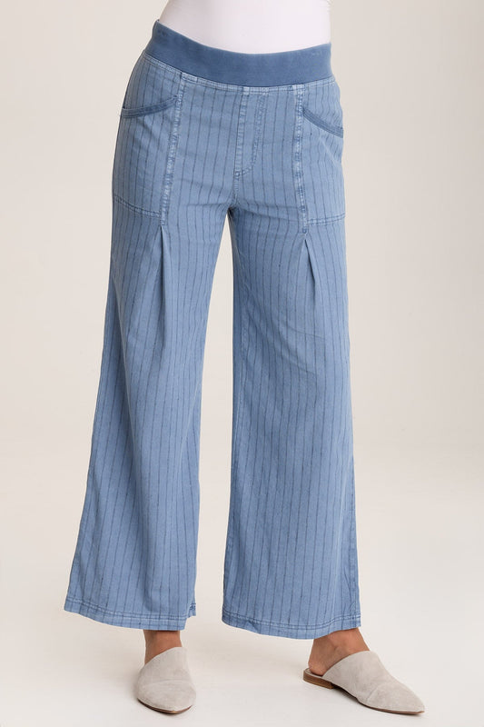 Laughlin Striped Linen Wide Leg Pant