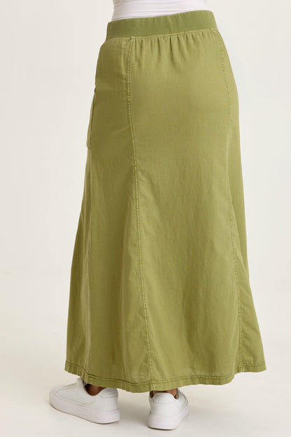 Emerie Linen Inverted Box Pleat Skirt