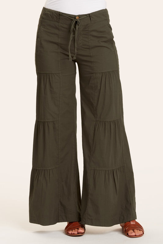 Terraced Wide Leg Pant
