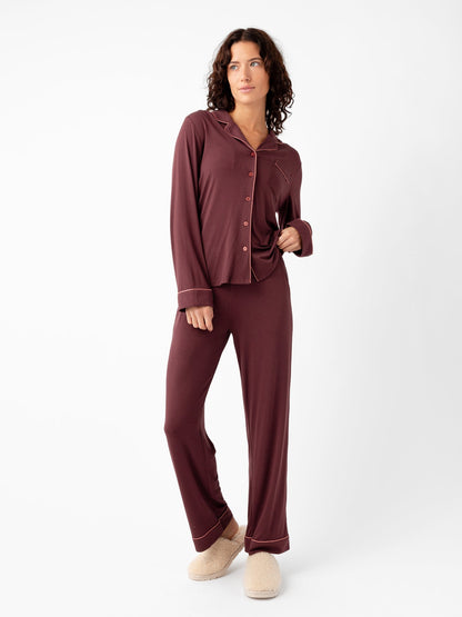 Women's Bamboo Stretch-Knit Long Sleeve Pajama Set - Last Chance