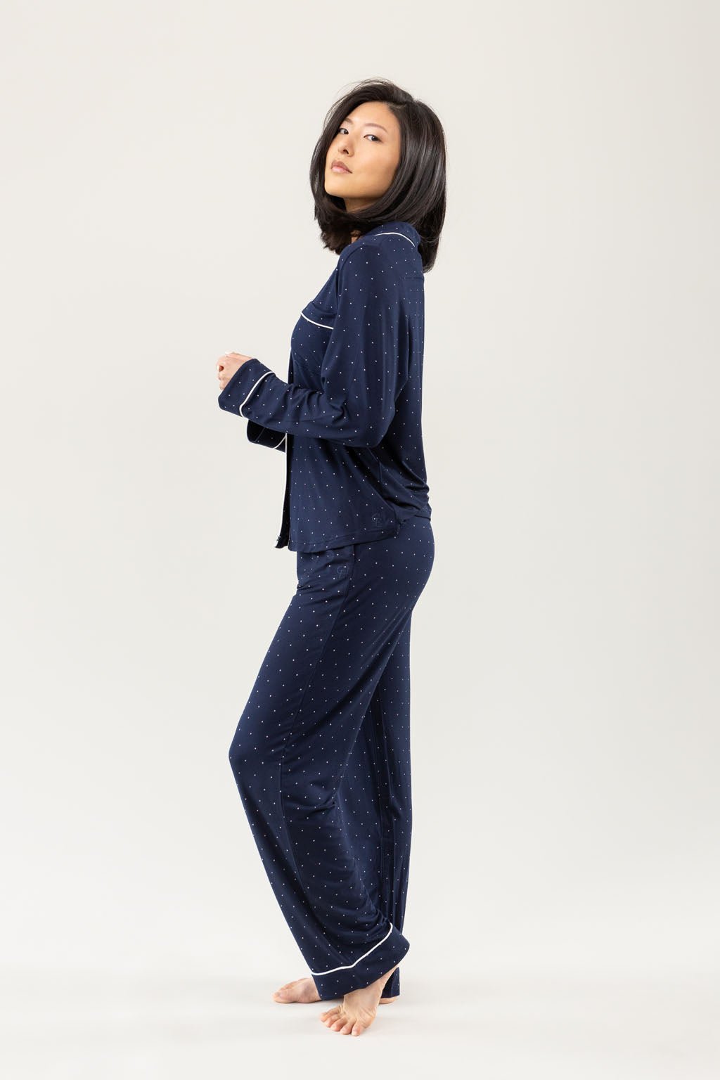 Women's Bamboo Stretch-Knit Long Sleeve Pajama Set - Last Chance