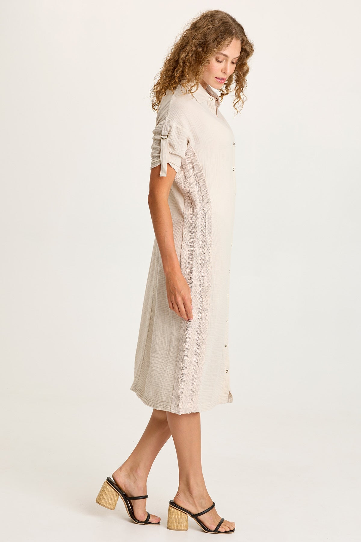 Cantori Gauze Button-Up Dress