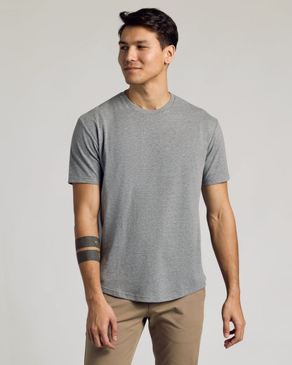 Classic Curved Hem Crew Neck 10-Pack