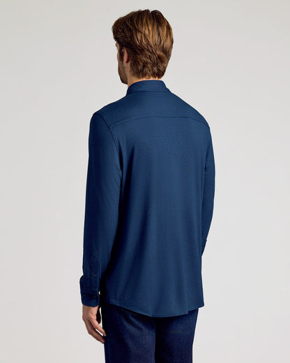 Dark Heather Navy Long Sleeve Do-It-All Comfort Shirt