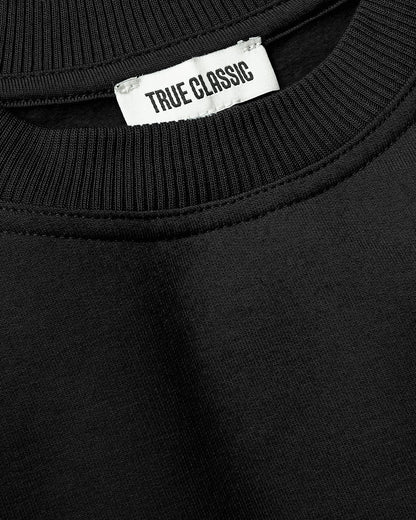 Girls Black & Deep Emerald Slouch Pullover Crew 2-Pack