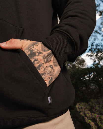 Bound In Plaid Zip Up - Black
