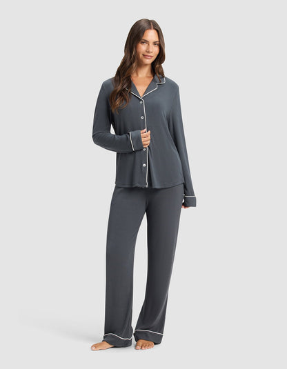 Women's Bamboo Rib-Knit Classic Pajama Pant