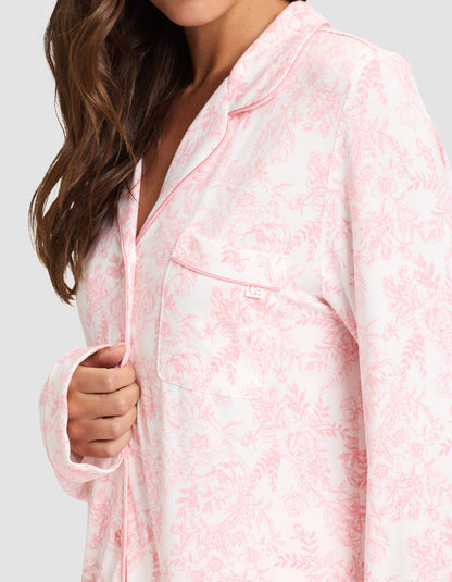 Women's Bamboo Stretch-Knit Long Sleeve Pajama Top