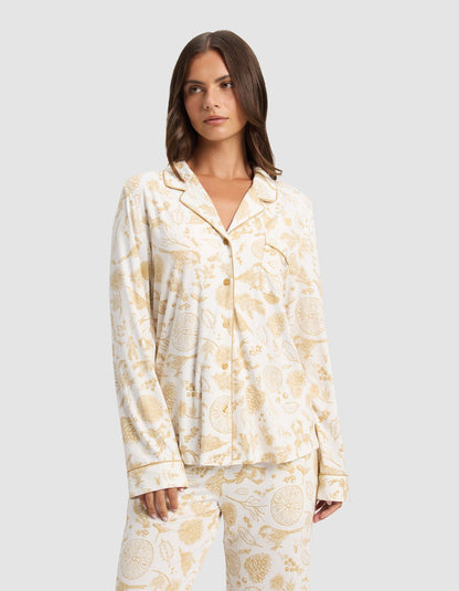 Women's Bamboo Stretch-Knit Long Sleeve Pajama Top - Last Chance