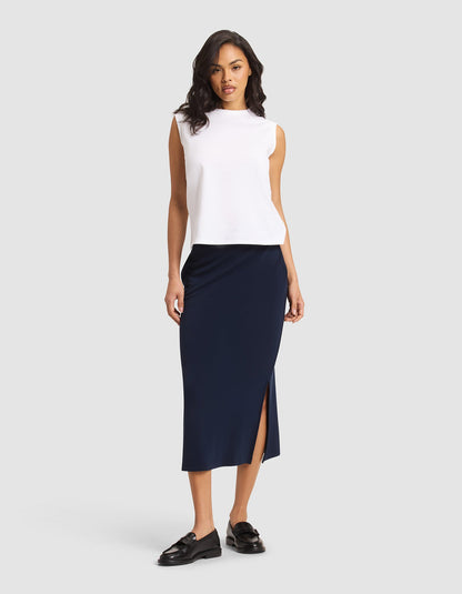 Women's Brushed Bamboo Midi Skirt