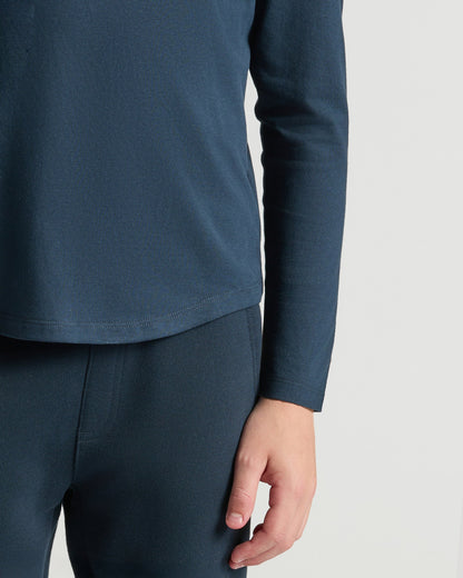 Boys' Classic Long Sleeve Curved Hem Crew Neck 3-Pack