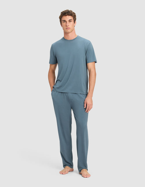 Men's First Layer Pajama Short Sleeve Tee & Pant Set