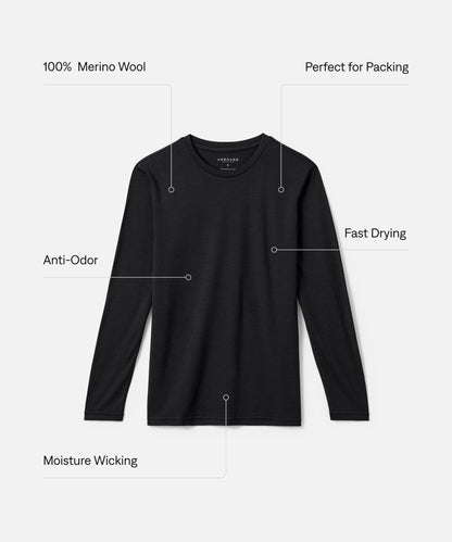 Men's Long Sleeve Merino Crew Part 2
