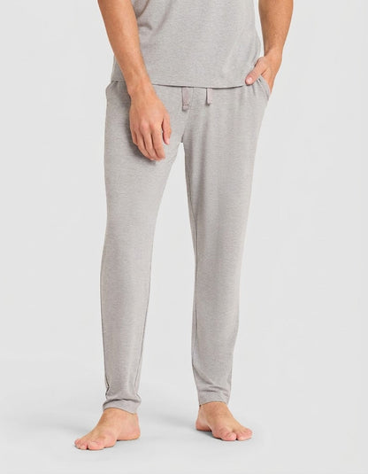Men's Bamboo Stretch-Knit Short Sleeve Tee & Pant Pajama Set