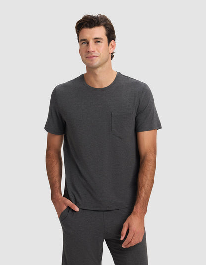 Men's Bamboo Stretch-Knit Short Sleeve Pajama Tee