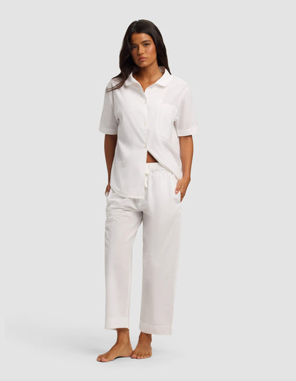 Women's Sutton Short Sleeve & Cropped Pajama Pant Set