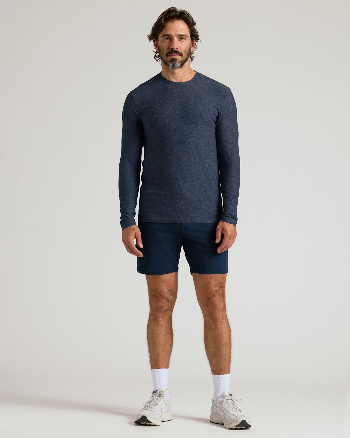 Dark Heather Fiord Active Long Sleeve Crew T-Shirt