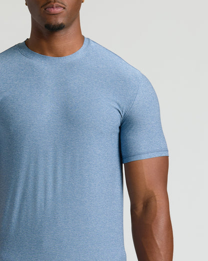Heather Azul Tall Active Crew Neck 2.0