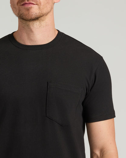 Black Tall Heavyweight Pocket Crew