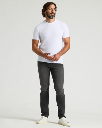 Gray Wash Slim Authentic Denim Jeans