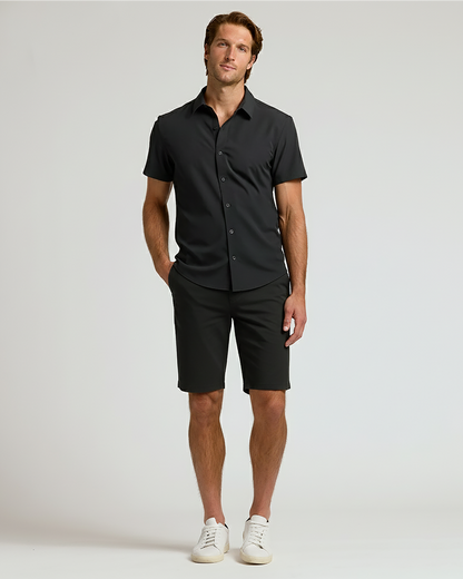 9" Black & Khaki Chino Shorts 2-Pack