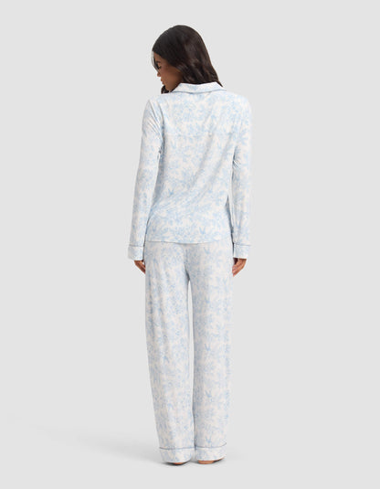 Women's Bamboo Stretch-Knit Long Sleeve Pajama Set
