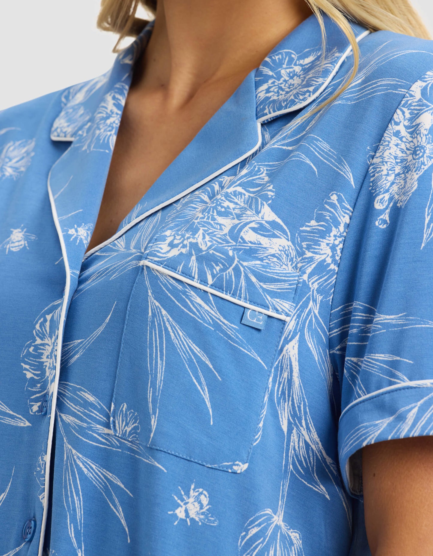 Women's Bamboo Stretch-Knit Short Sleeve Pajama Set