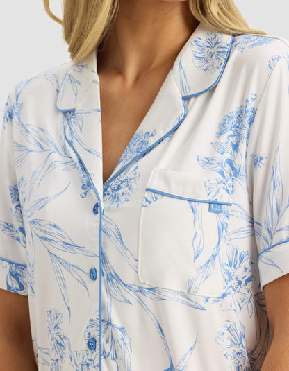 Women's Bamboo Stretch-Knit Short Sleeve Pajama Top