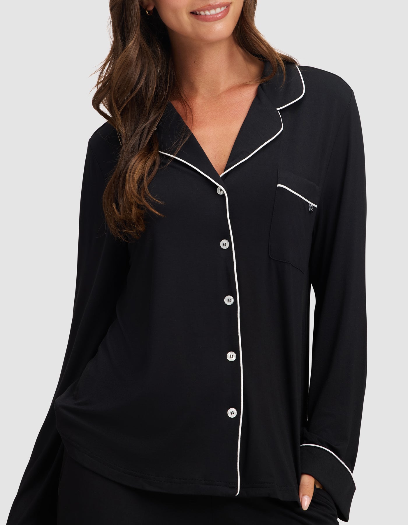 Women's Bamboo Stretch-Knit Long Sleeve Pajama Set TALL