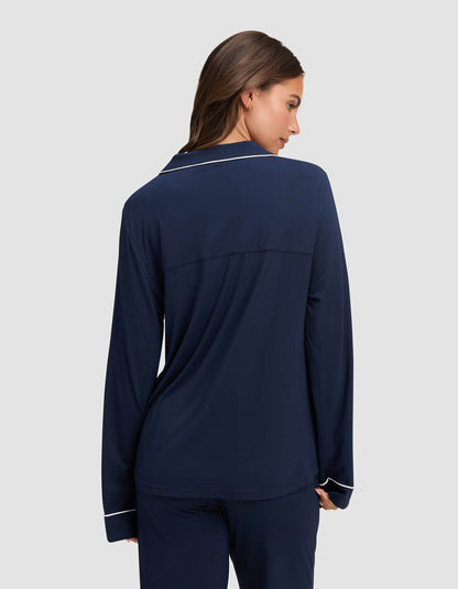 Women's Bamboo Stretch-Knit Long Sleeve Pajama Top