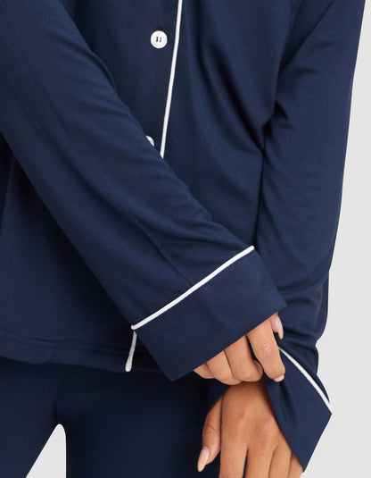 Women's Bamboo Stretch-Knit Long Sleeve Pajama Top TALL