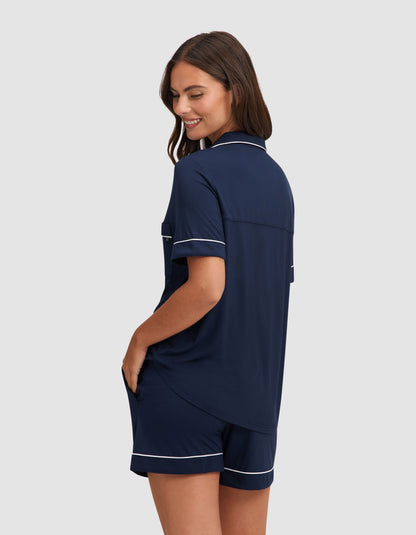 Women's Bamboo Stretch-Knit Short Sleeve Pajama Set