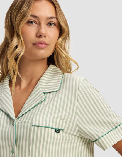 Women's Bamboo Stretch-Knit Short Sleeve Pajama Set