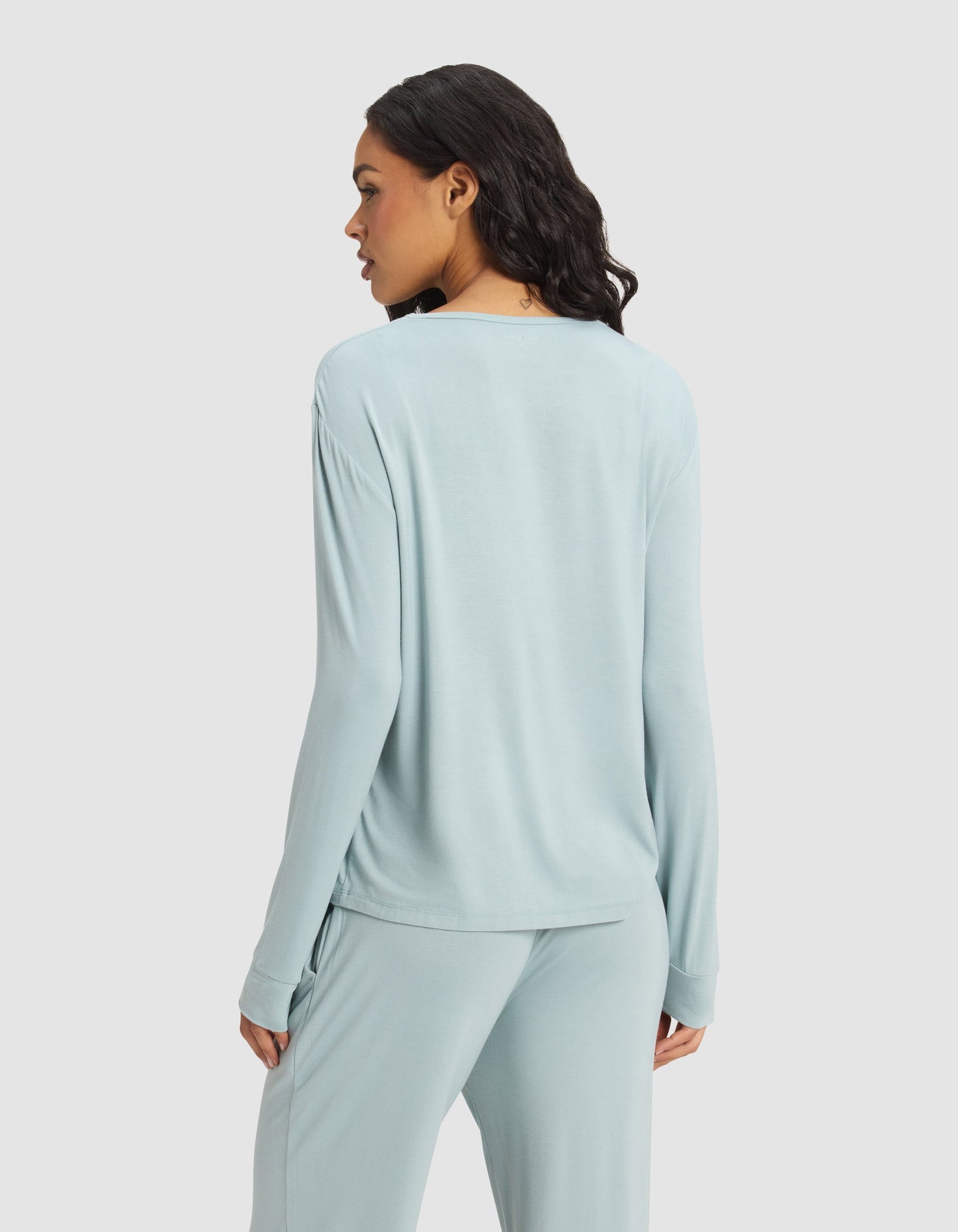 Women's Bamboo Stretch-Knit Long Sleeve Lounge Tee & Pant Set