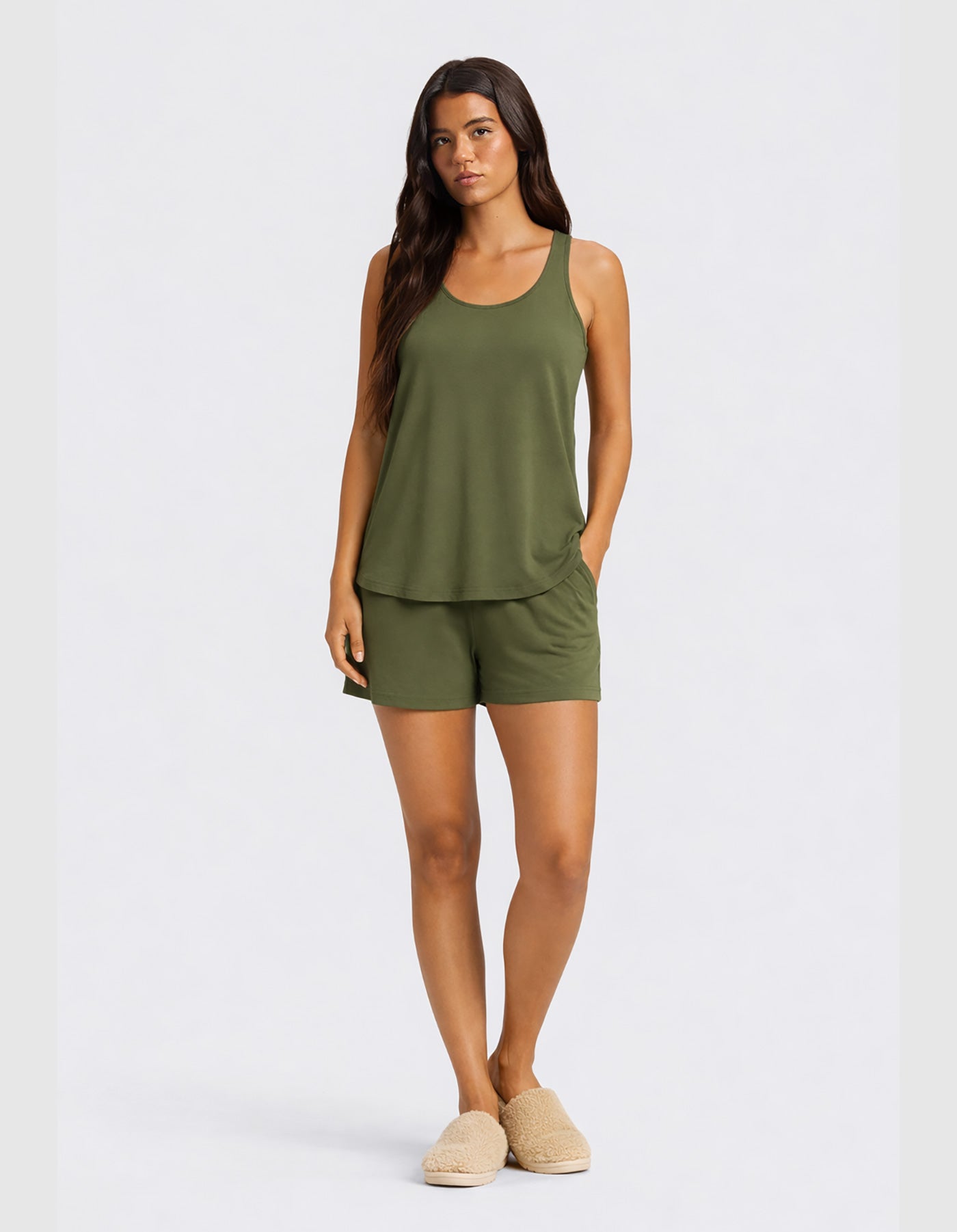 Women's Bamboo Stretch-Knit Tank & Short Set