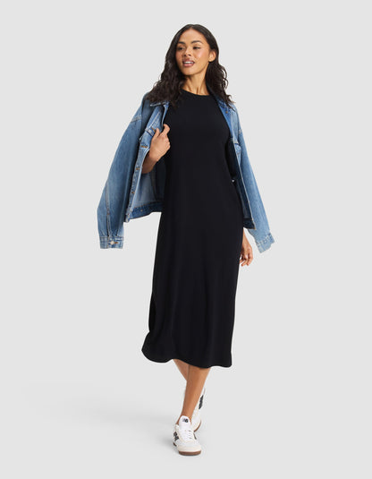 Women's Brushed Bamboo Midi Dress